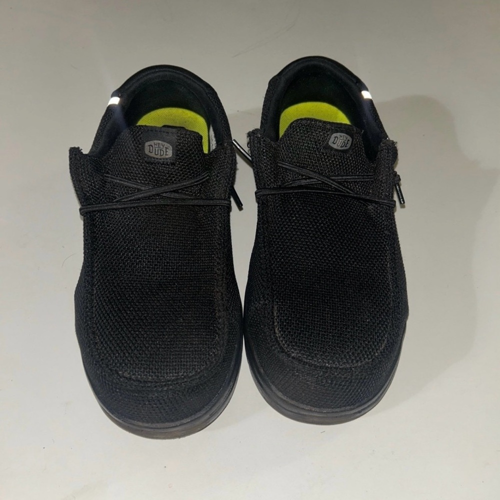 Hey Dude Men's Black Slip-On composite toe( like steel toes) Loafers for work